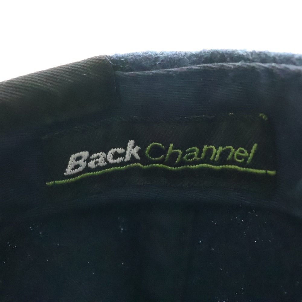 BACK CHANNEL(バックチャンネル) フロントロゴ 6パネル ベースボールキャップ 帽子 ネイビー