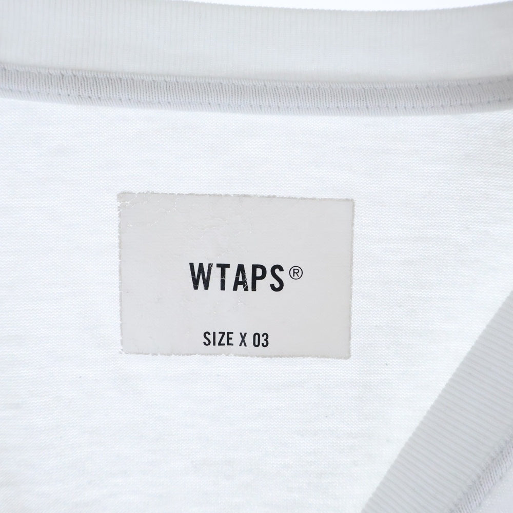 WTAPS(ダブルタップス) 23SS SIGN SS COTTON サイン ショートスリーブ コットン クルーネック半袖Tシャツ カットソー ホワイト 231ATDT-CSM28