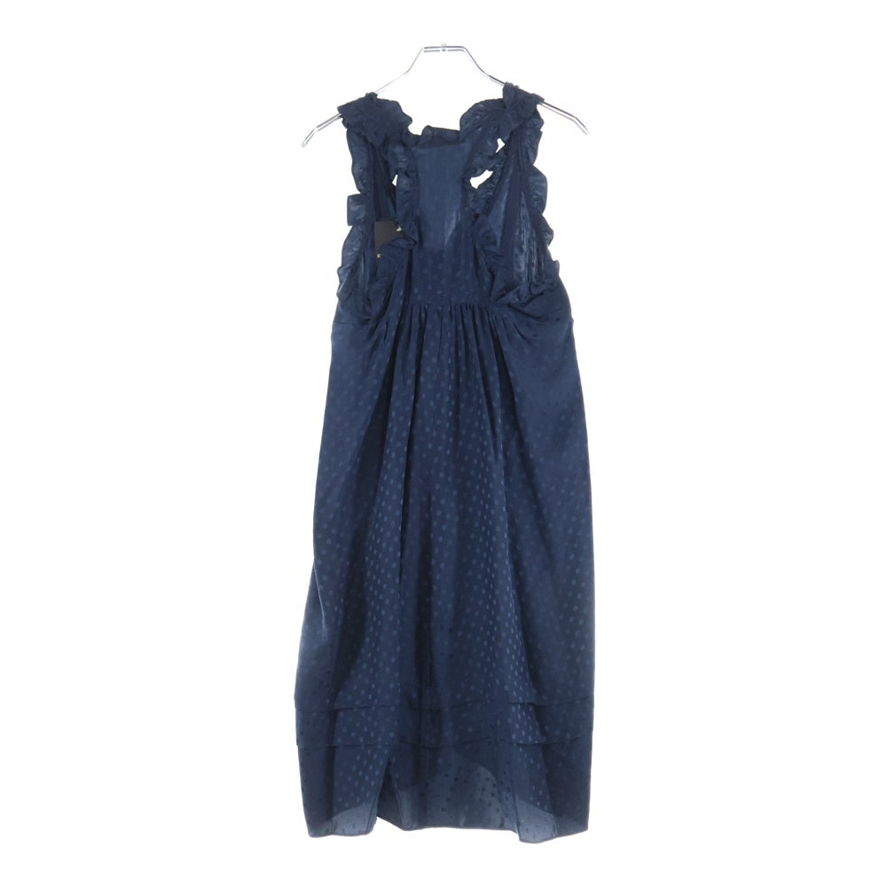 BALENCIAGA(バレンシアガ) ドット ノースリーブワンピース ネイビー レディース 170107