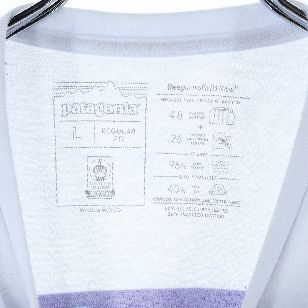 PATAGONIA(パタゴニア) REGULAR FIT レギュラーフィット 両面プリント クルーネック 半袖Tシャツ カットソー ホワイト STY38504SP21