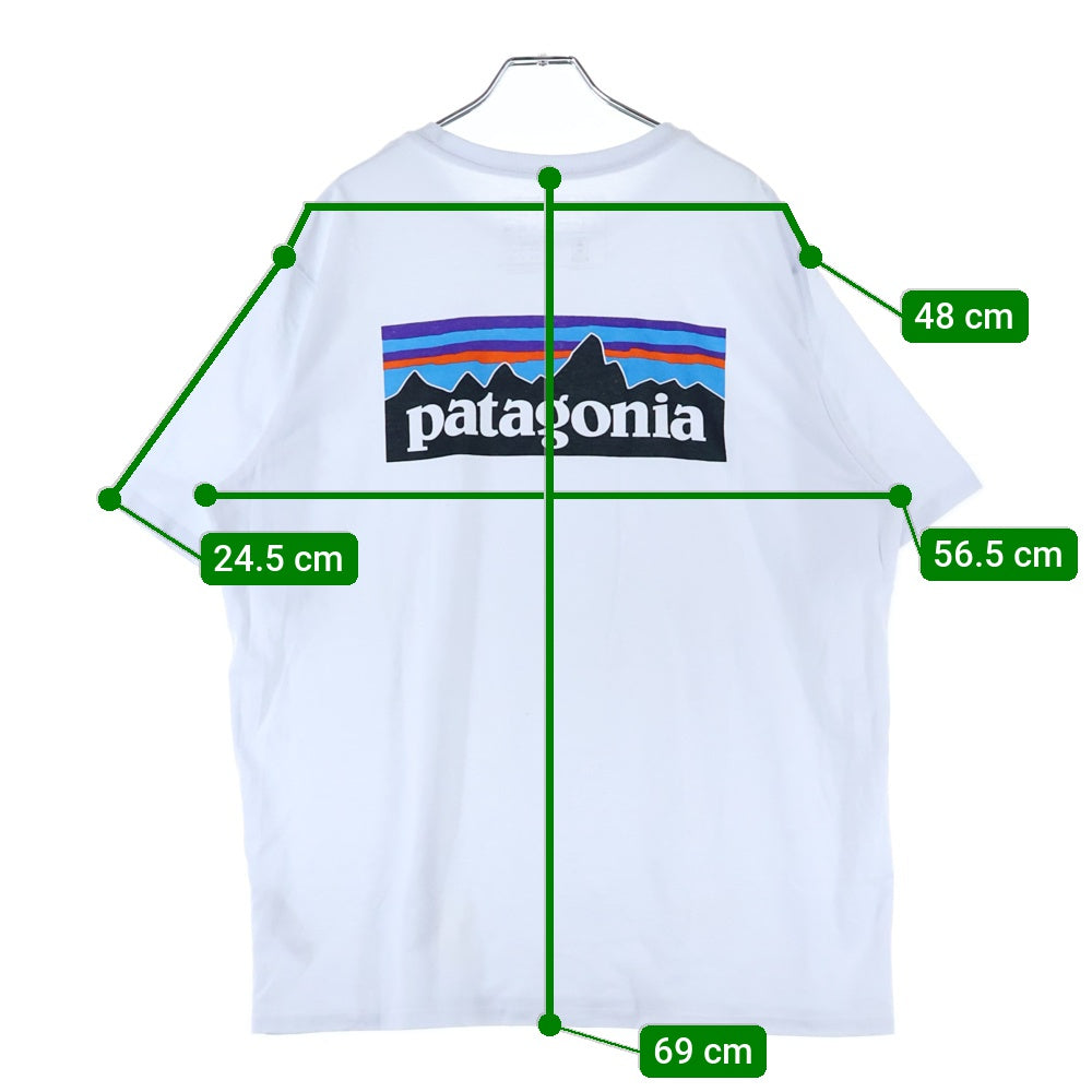 PATAGONIA(パタゴニア) REGULAR FIT レギュラーフィット 両面プリント クルーネック 半袖Tシャツ カットソー ホワイト STY38504SP21