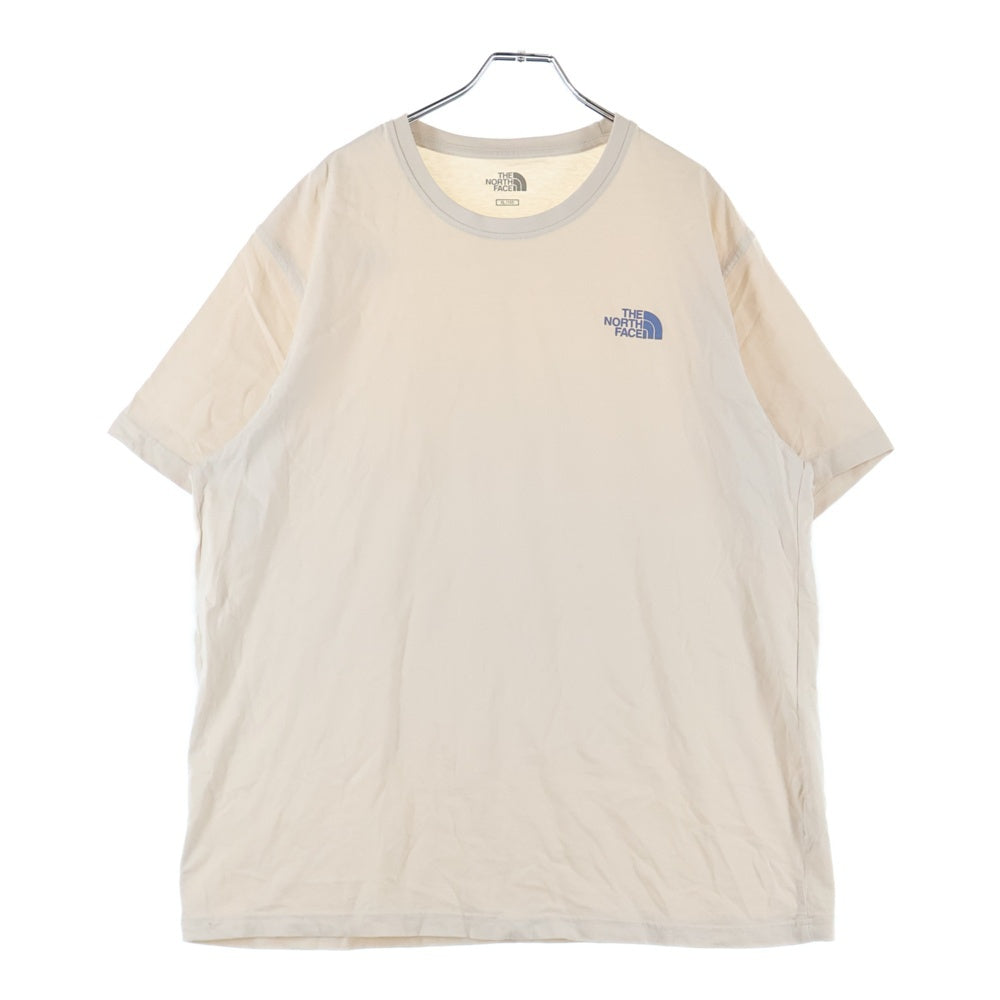 THE NORTH FACE(ザノースフェイス) 両面ロゴプリント クルーネック 半袖Tシャツ カットソー ベージュ NT7UM20D