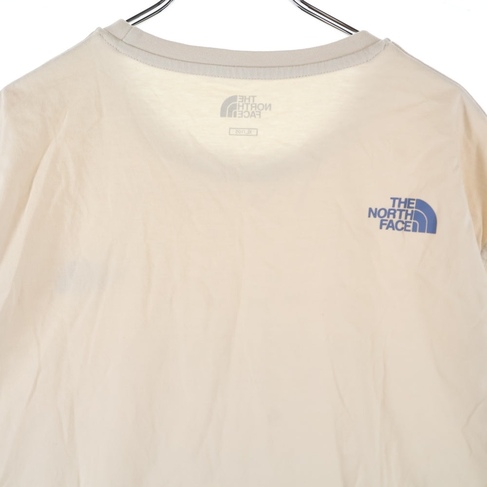 THE NORTH FACE(ザノースフェイス) 両面ロゴプリント クルーネック 半袖Tシャツ カットソー ベージュ NT7UM20D
