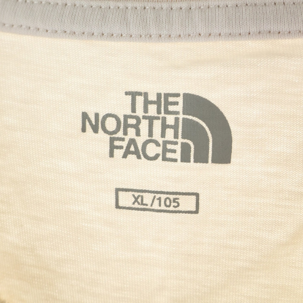 THE NORTH FACE(ザノースフェイス) 両面ロゴプリント クルーネック 半袖Tシャツ カットソー ベージュ NT7UM20D