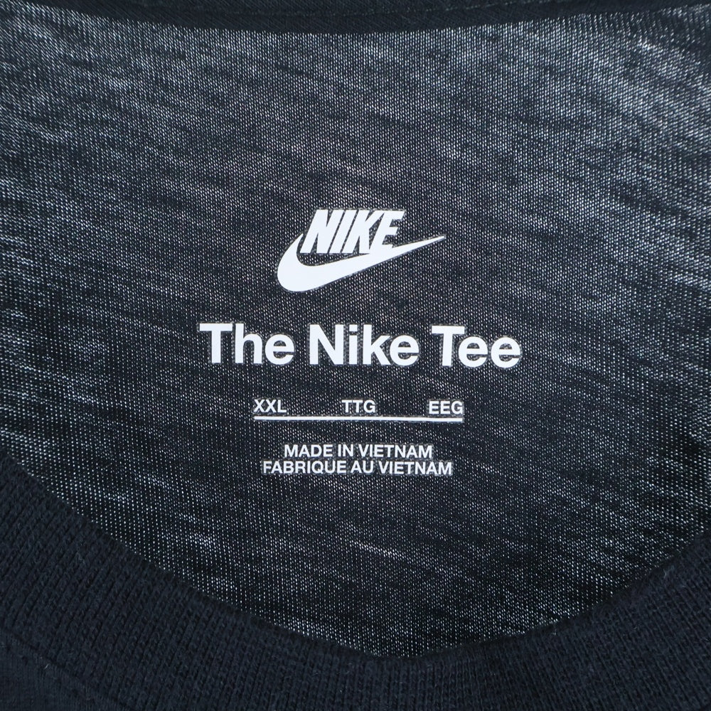 NIKE(ナイキ) ロゴ刺繍 コットン クルーネック 長袖Tシャツ カットソー ブラック AR5194-010
