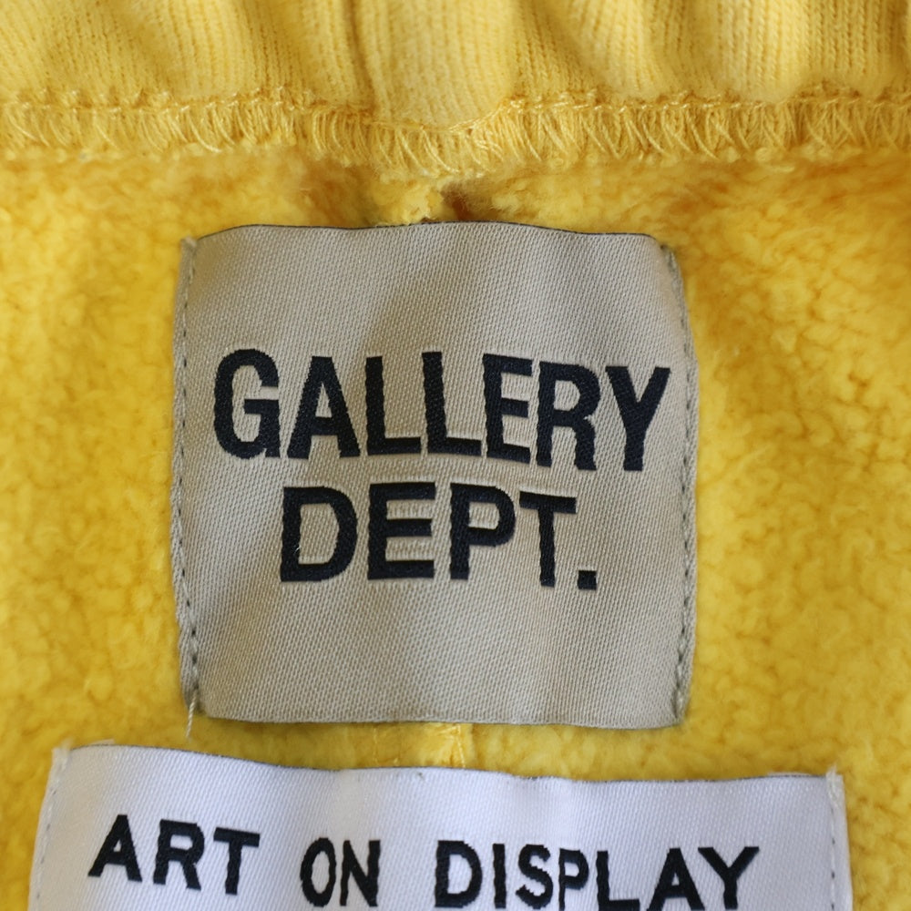 GALLERY DEPT.(ギャラリーデプト) GD LOGO PAINTED FLARE SWEAT PANTS ロゴプリント ペイント加工 フレアスウェットパンツ イエロー