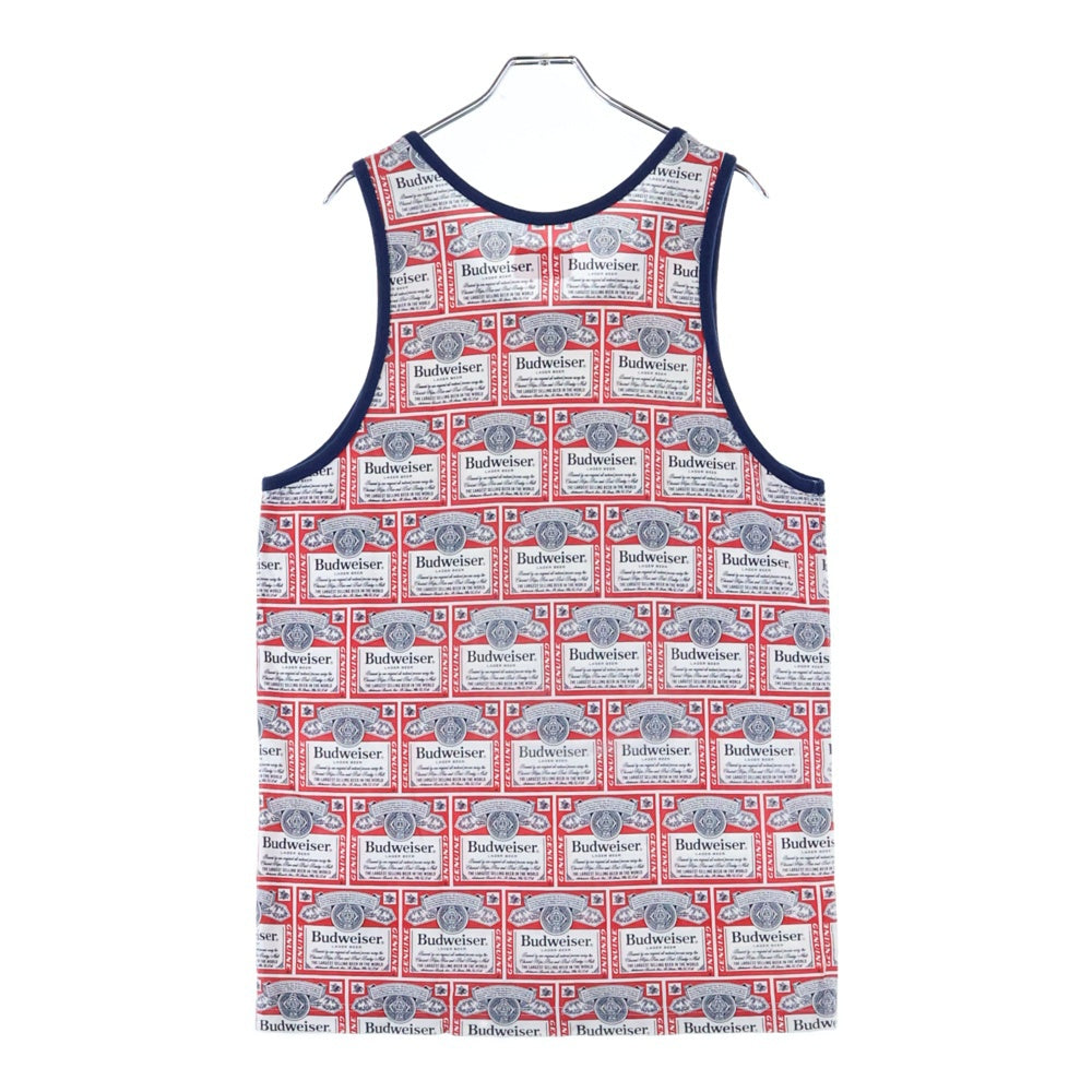 SUPREME(シュプリーム) 09SS Budweiser Tank Top バドワイザー 総柄 コットン タンクトップ ノースリーブ カットソー ホワイト/レッド