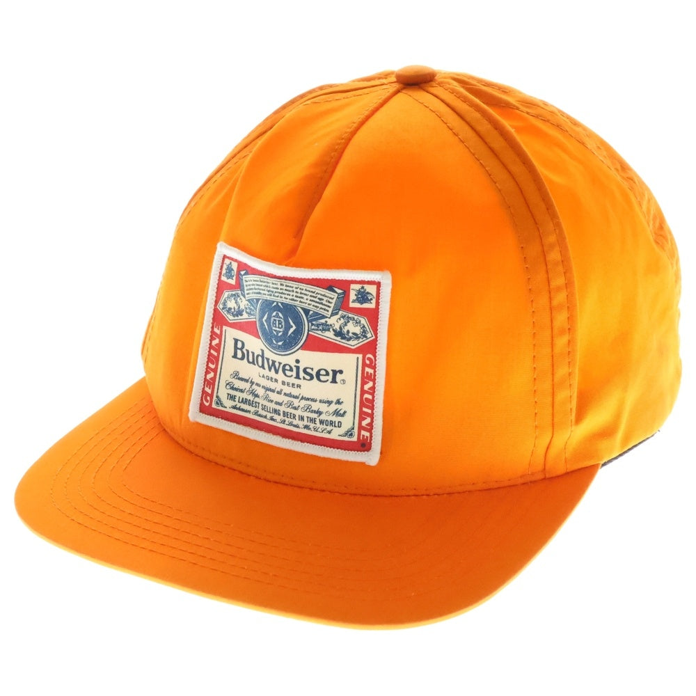SUPREME(シュプリーム) 09SS Budweiser 6 Panel Cap バドワイザー ロゴパッチ 6パネル ベースボールキャップ オレンジ
