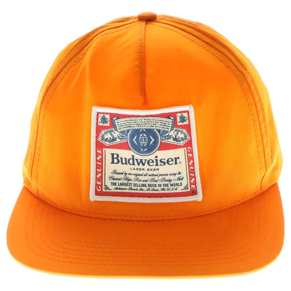 SUPREME(シュプリーム) 09SS Budweiser 6 Panel Cap バドワイザー ロゴパッチ 6パネル ベースボールキャップ オレンジ