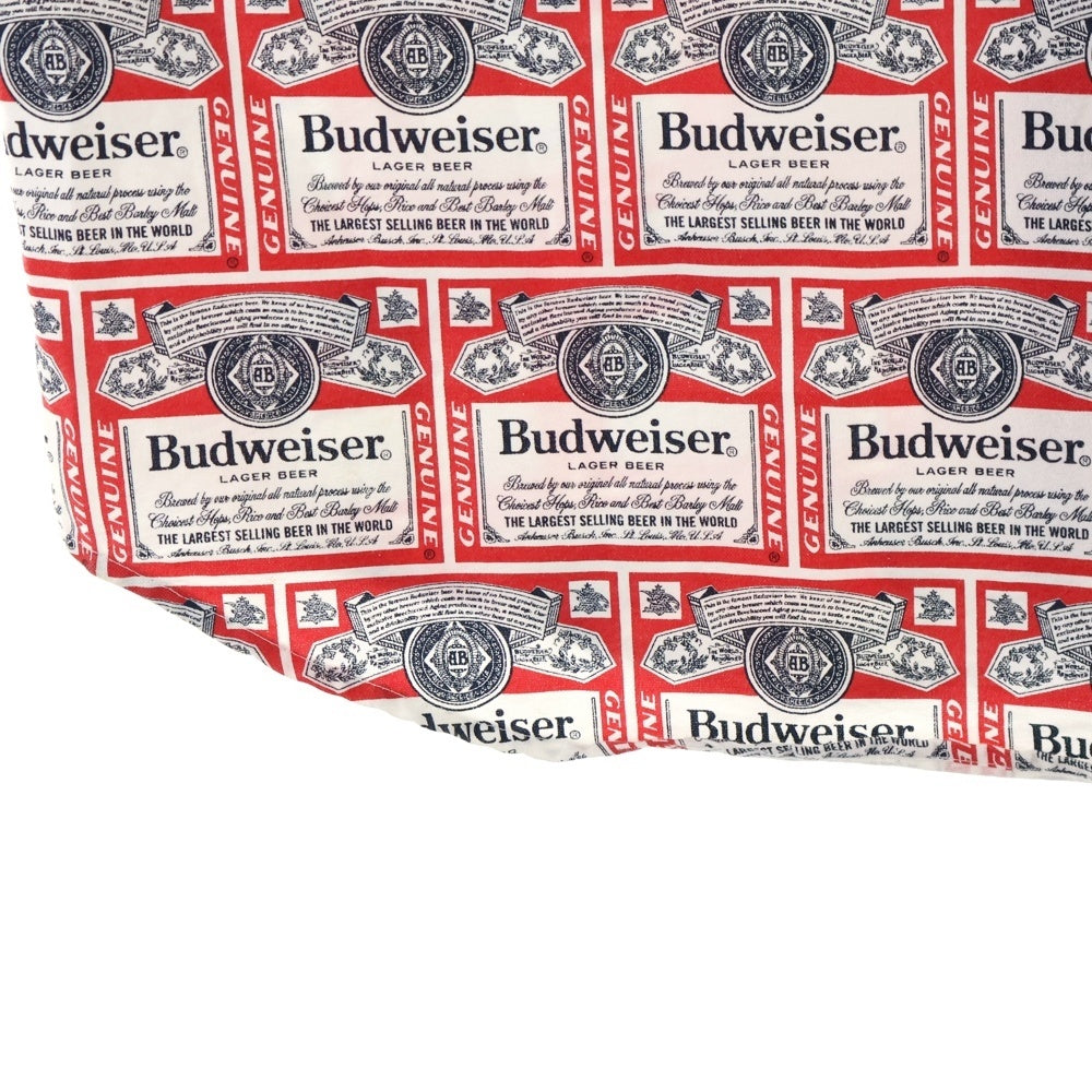 SUPREME(シュプリーム) 09SS Budweiser shirt バドワイザー 総柄 コットン レギュラーカラー 半袖シャツ ホワイト/レッド