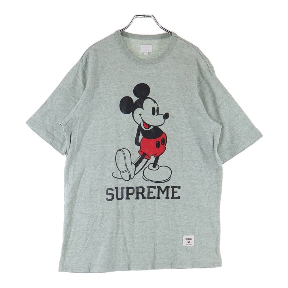 SUPREME(シュプリーム) 09AW ×Disney Mickey Mouse Tee ディズニー ミッキーマウス クルーネック コットン 半袖Tシャツ カットソー グリーン