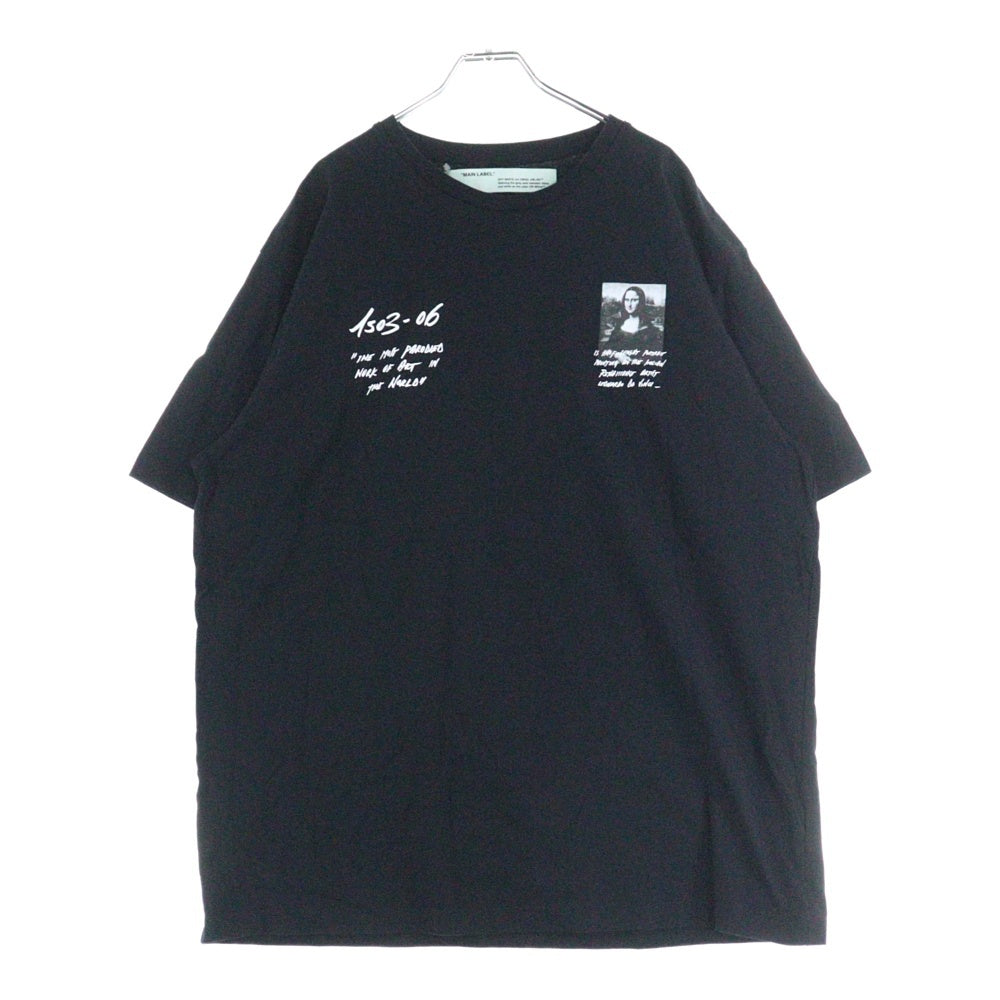 OFF-WHITE(オフホワイト) 19SS MONNALISA S S OVER TEE モナリザ バックプリント オーバーサイズ半袖Tシャツ カットソー ブラック OMAA038S19185005