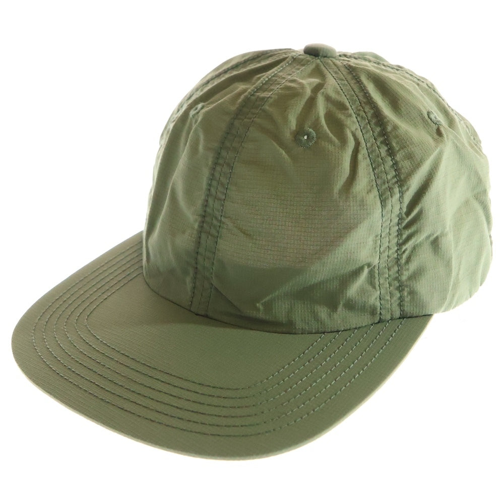 NO BRAND(ノーブランド) OVY Nylon Rip Stop Shirring 6Panel Cap オヴィー ナイロンリップストップ ジェットキャップ 帽子 カーキ