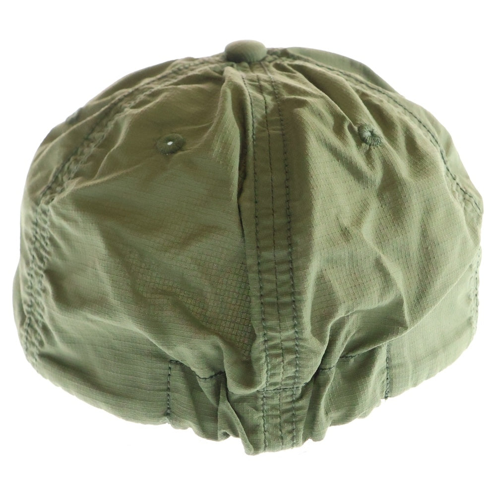 NO BRAND(ノーブランド) OVY Nylon Rip Stop Shirring 6Panel Cap オヴィー ナイロンリップストップ ジェットキャップ 帽子 カーキ