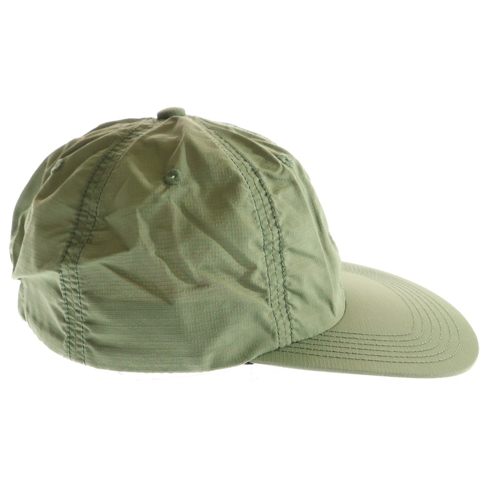 NO BRAND(ノーブランド) OVY Nylon Rip Stop Shirring 6Panel Cap オヴィー ナイロンリップストップ ジェットキャップ 帽子 カーキ