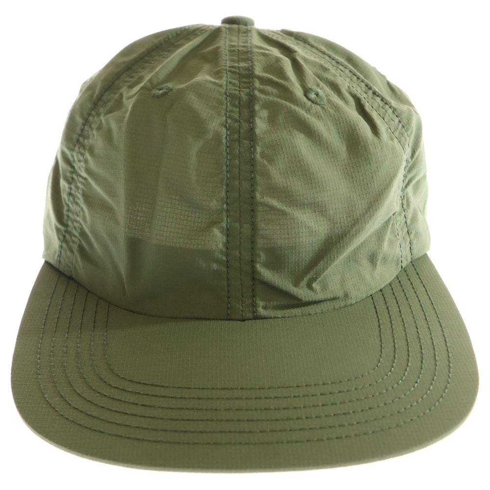 NO BRAND(ノーブランド) OVY Nylon Rip Stop Shirring 6Panel Cap オヴィー ナイロンリップストップ ジェットキャップ 帽子 カーキ