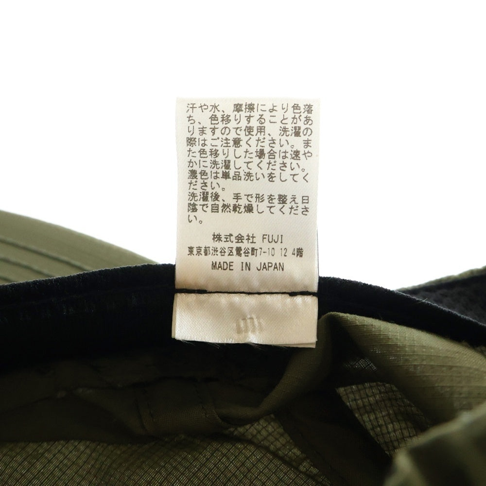 NO BRAND(ノーブランド) OVY Nylon Rip Stop Shirring 6Panel Cap オヴィー ナイロンリップストップ ジェットキャップ 帽子 カーキ