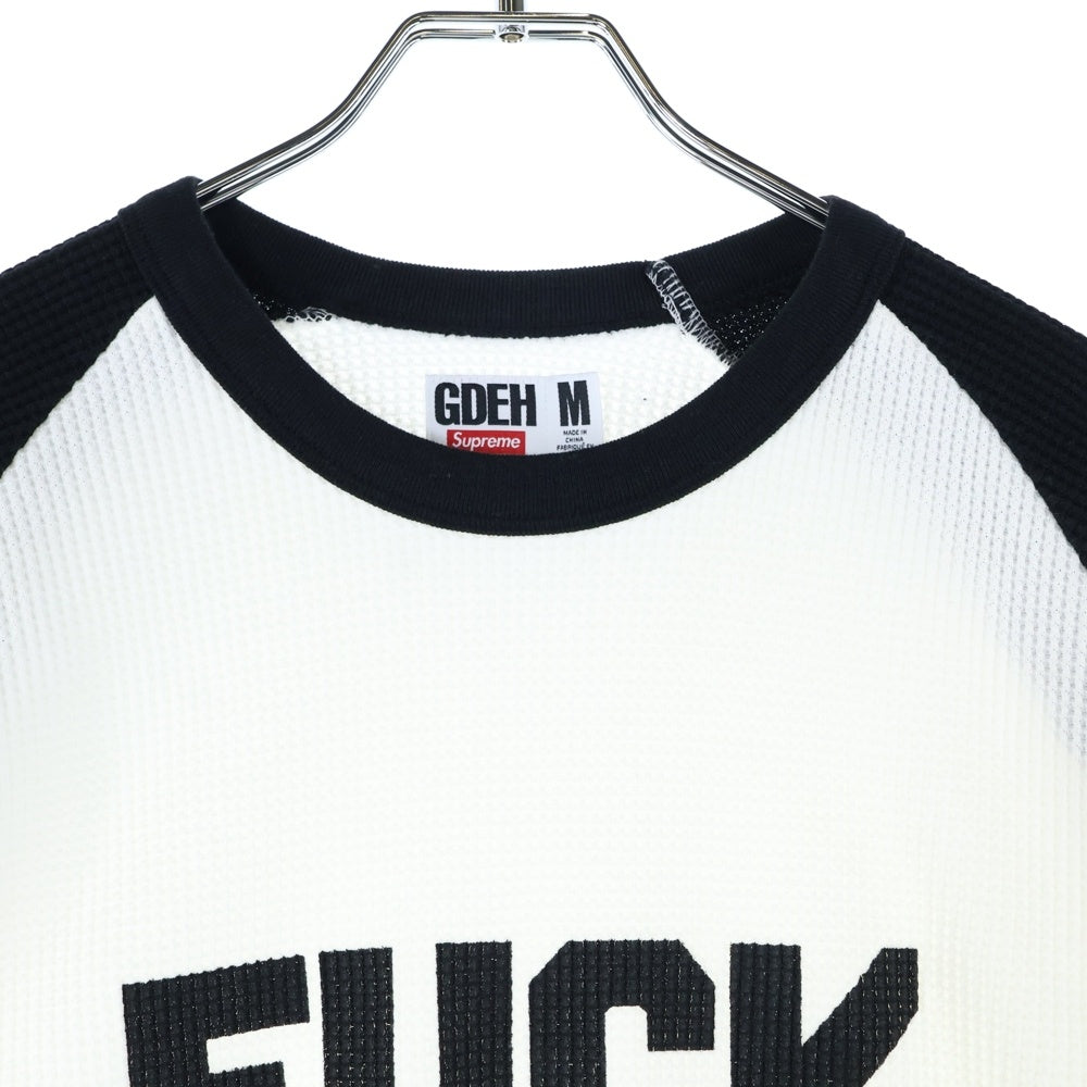 SUPREME(シュプリーム) 25SS ×GOODENOUGH Thermal グッドイナフ 長袖 ラグラン サーマル ホワイト/ブラック