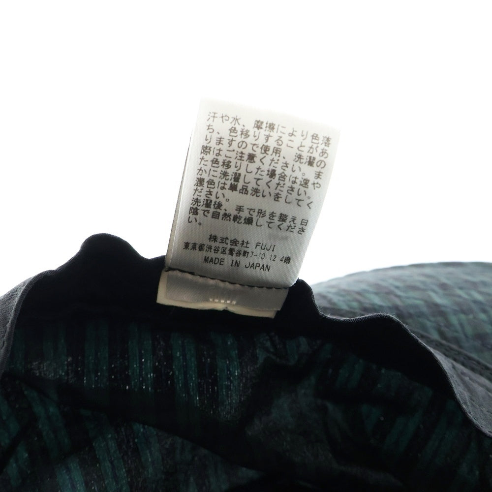 NO BRAND(ノーブランド) OVY Cotton Nylon Water-Repellent Bucket Hat オヴィー コットンナイロン チェック バケットハット 帽子 グリーン/ブラック