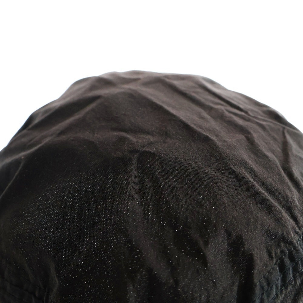 NO BRAND(ノーブランド) OVY Cotton Nylon Water-Repellent Bucket Hat オヴィー コットンナイロン バケットハット 帽子 ブラック