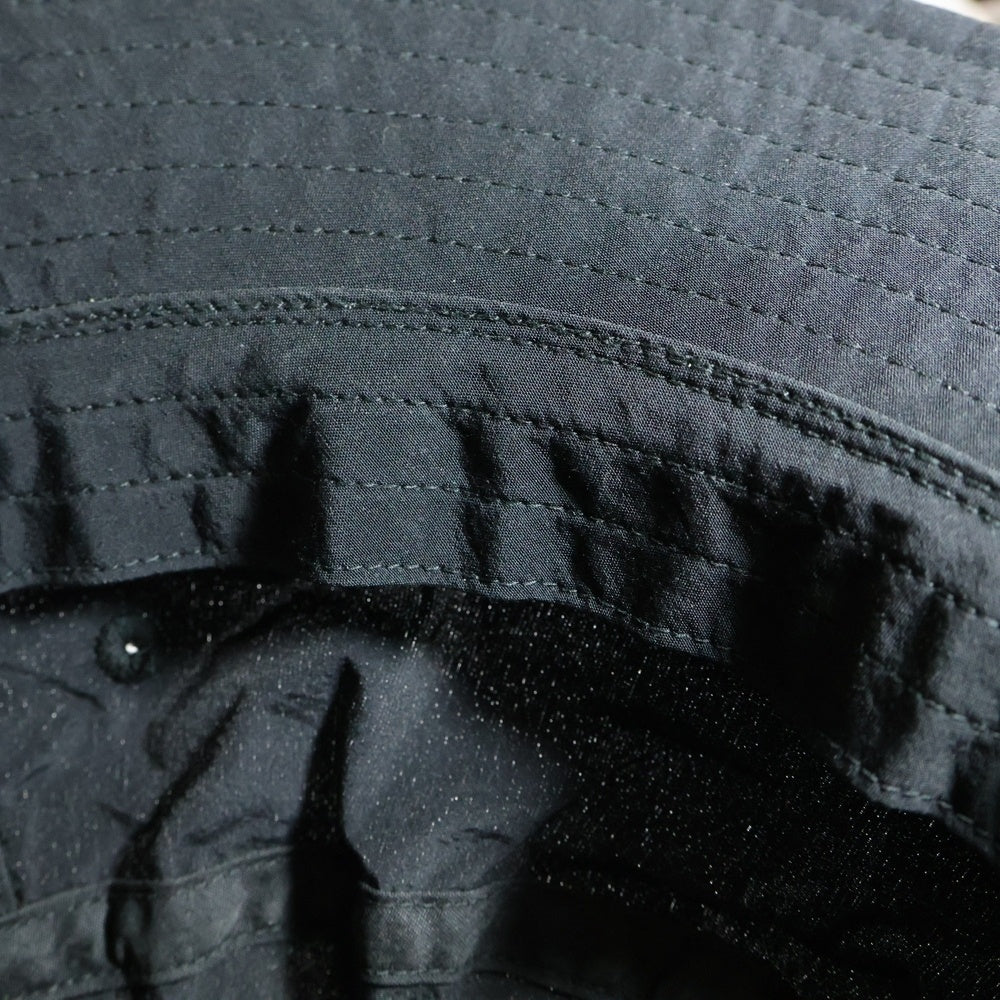 NO BRAND(ノーブランド) OVY Cotton Nylon Water-Repellent Bucket Hat オヴィー コットンナイロン バケットハット 帽子 ブラック