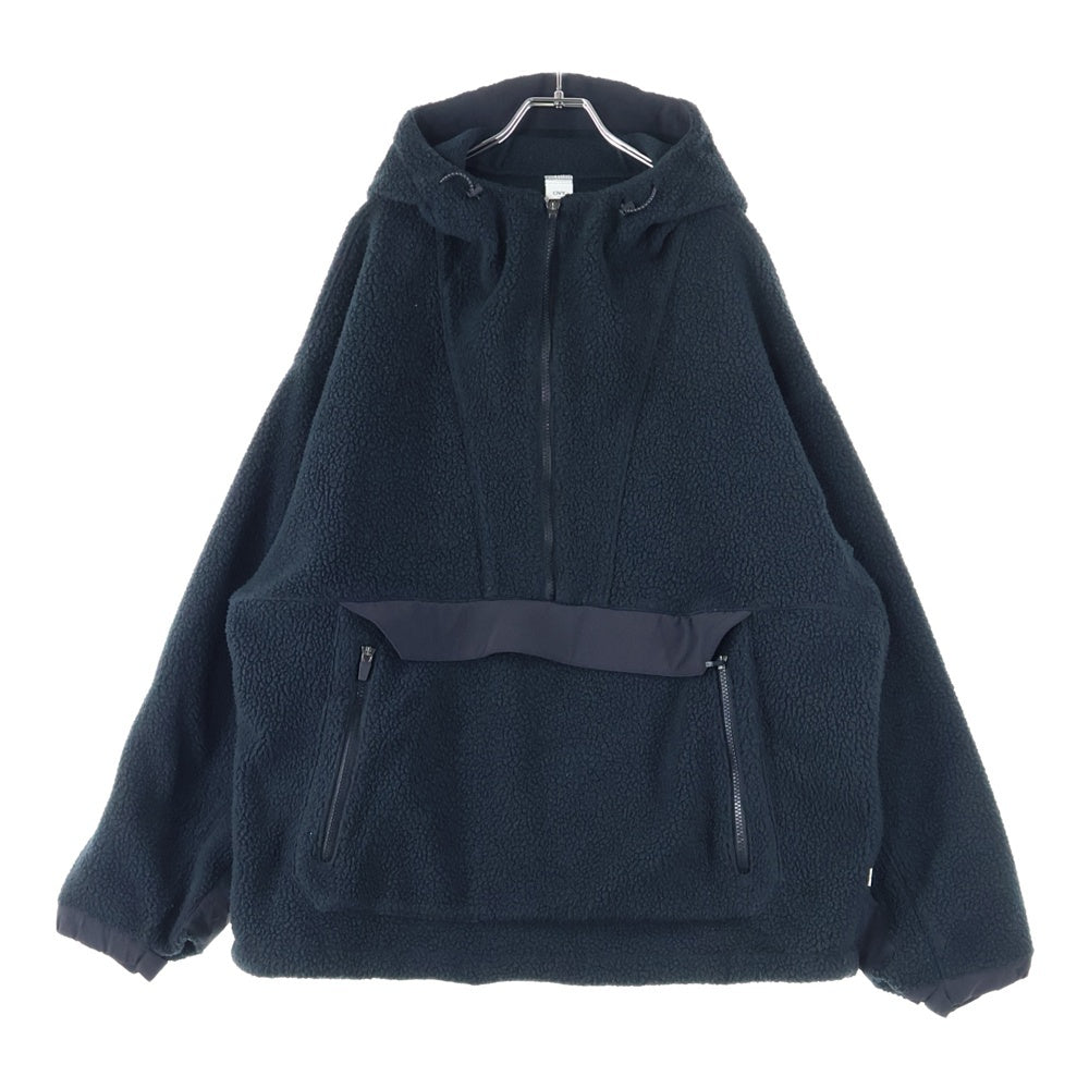 OVY(オヴィー) Boa Fleece Anorak Hoodie オヴィー ボアフリース アノラック プルオーバー フーディー パーカー ブラック