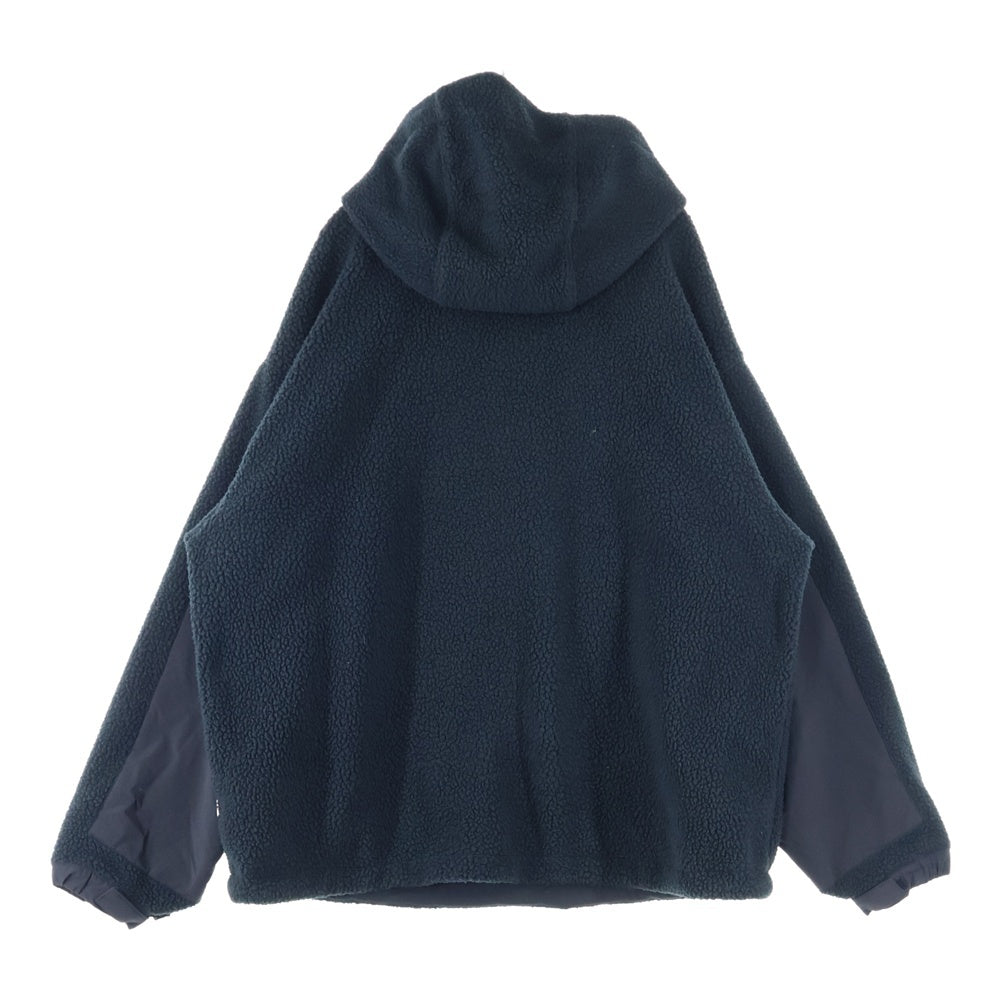 OVY(オヴィー) Boa Fleece Anorak Hoodie オヴィー ボアフリース アノラック プルオーバー フーディー パーカー ブラック