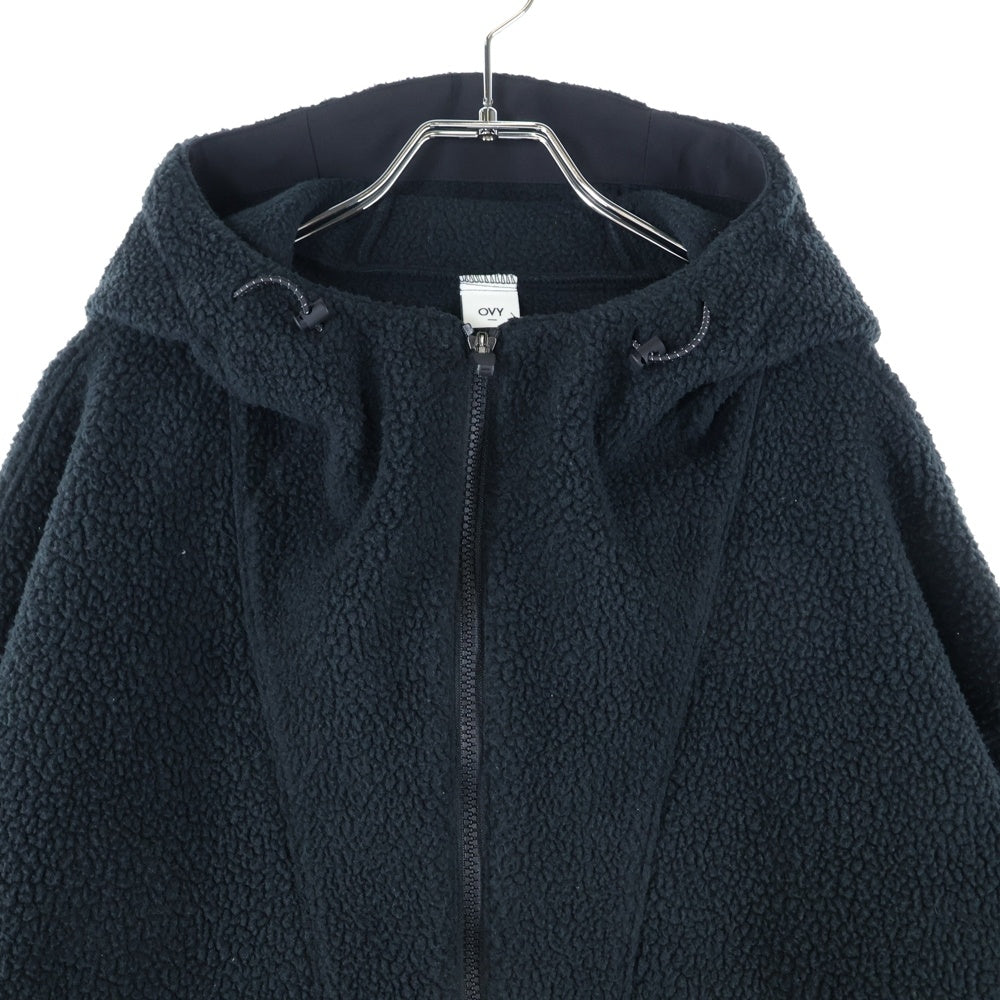 OVY(オヴィー) Boa Fleece Anorak Hoodie オヴィー ボアフリース アノラック プルオーバー フーディー パーカー ブラック