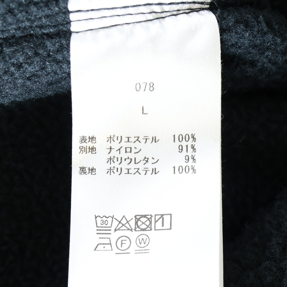 OVY(オヴィー) Boa Fleece Anorak Hoodie オヴィー ボアフリース アノラック プルオーバー フーディー パーカー ブラック