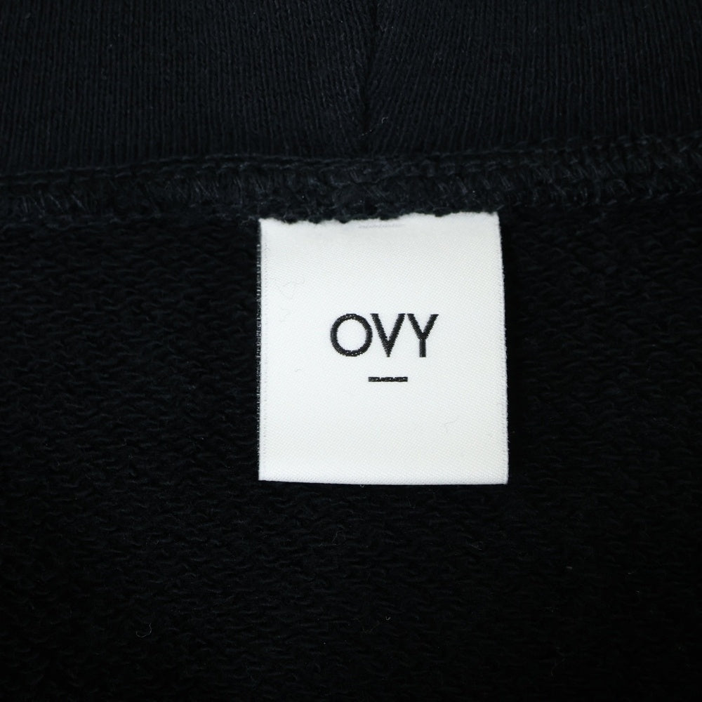 OVY(オヴィー) French Terry Half Zip Hoodie オヴィー フレンチテリー ハーフジップフーディー パーカー ブラック