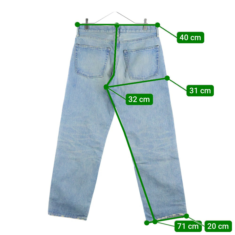 KAJA(カジャ) KAJA STANDARD SELVEDGE WASHED DENIM PANTS カジャ スタンダード セルビッジ ウォッシュドデニムパンツ インディゴ 20239234