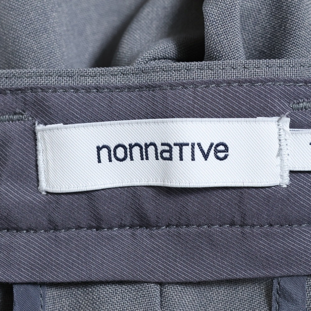 nonnative(ノンネイティブ) OFFICER CHINO TROUSERS POLY WEATHER オフィサー チノ ポリウェザー トラウザーズ スラックス グレー NN-P4637