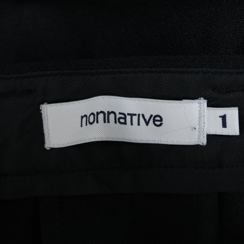 nonnative(ノンネイティブ) OFFICER CHINO TROUSERS POLY WEATHER オフィサー チノ ポリウェザー トラウザーズ スラックス ブラック NN-P4637