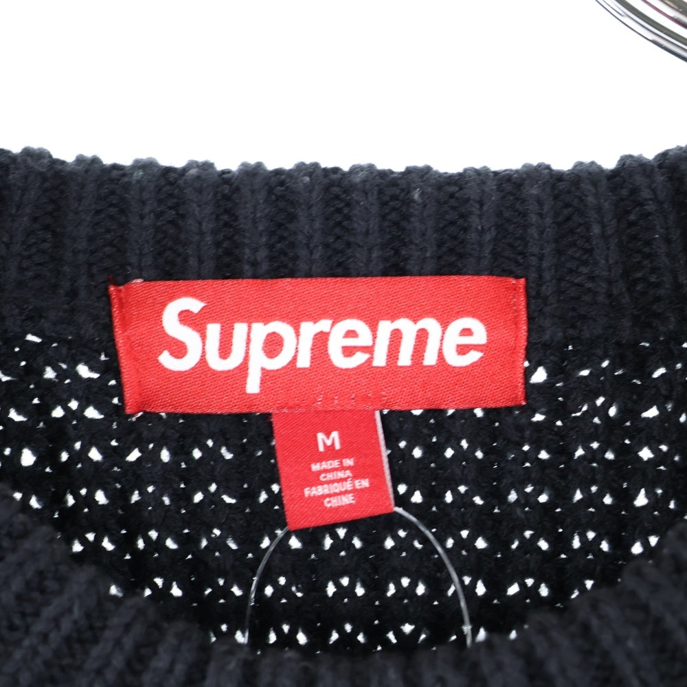 SUPREME(シュプリーム) 24AW Waffle Small Box Sweater ワッフル スモールボックス ニット スウェット ブラック