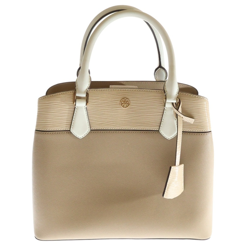 TORY BURCH(トリー バーチ) 2Way レザー ショルダー ハンドバッグ ベージュ レディース