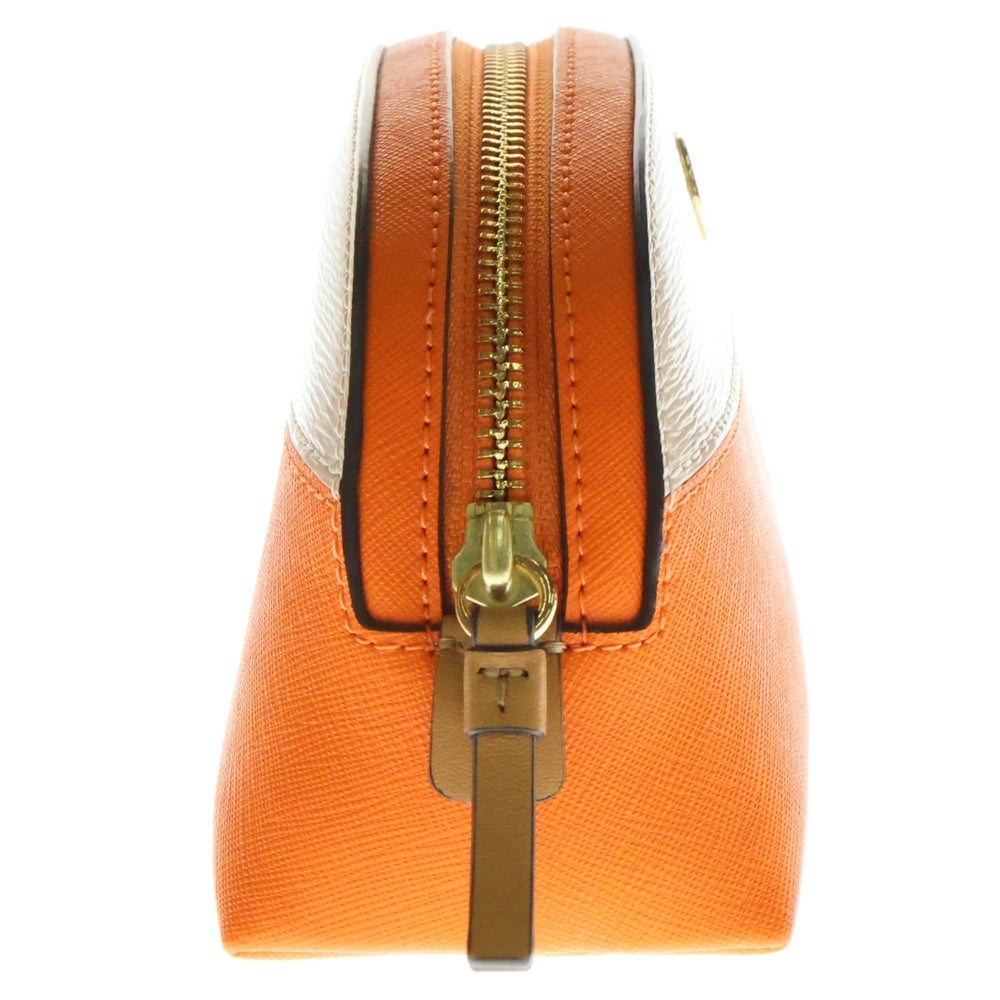 TORY BURCH(トリー バーチ) ロビンソン バイカラー メイクポーチ レディース オレンジ/ピンク