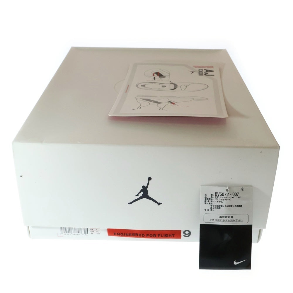 NIKE(ナイキ) AIR JORDAN 33 PF エア ジョーダン 33 ミッドカットスニーカー ブラック US9/27cm BV5072-007