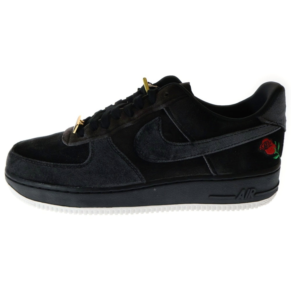 NIKE(ナイキ) AIR FORCE 1 LOW ROSE VELVET エア フォース 1 ローズ ベルベット ローカットスニーカー ブラック US9/27cm AH8462-003