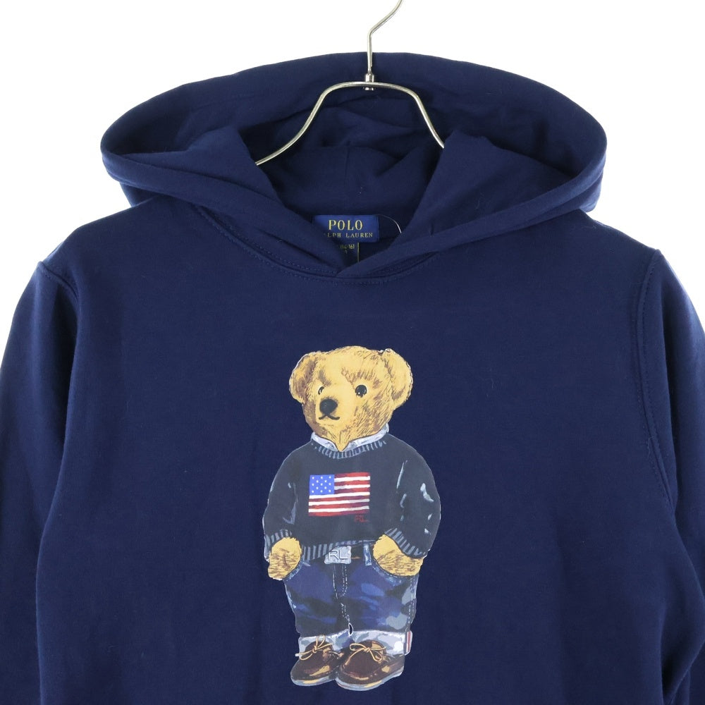POLO RALPH LAUREN(ポロラルフローレン) Polo ベア フリースフーディ プルオーバースウェットパーカー キッズ レディース ブルー