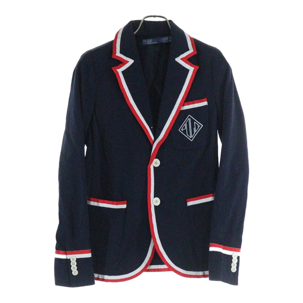 POLO RALPH LAUREN(ポロラルフローレン) グログラントリム テリー ブレザー コットン テーラードジャケット ブルー/レッド/ホワイト