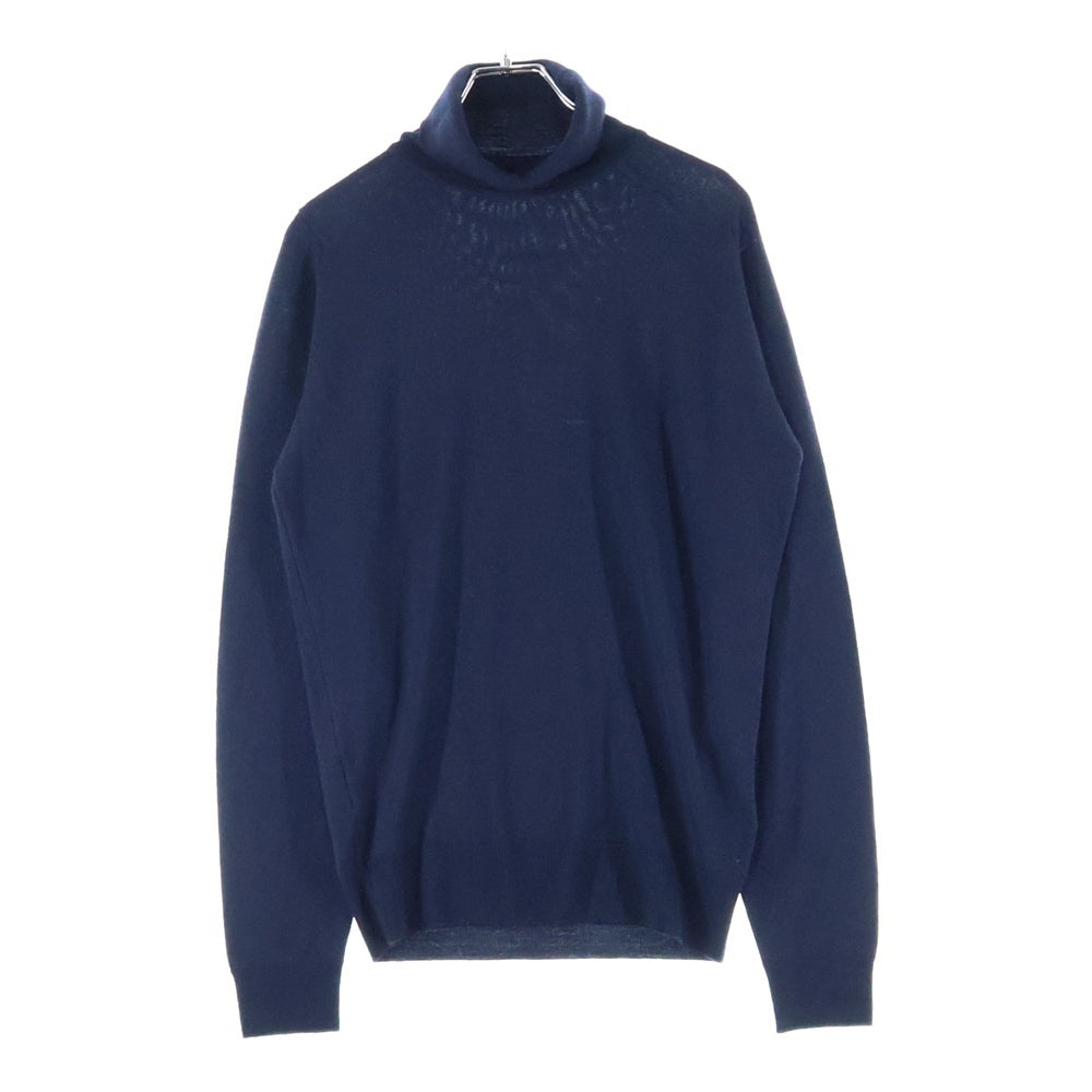 JOHN SMEDLEY(ジョンスメドレー) ウールニット タートルネックセーター ネイビー
