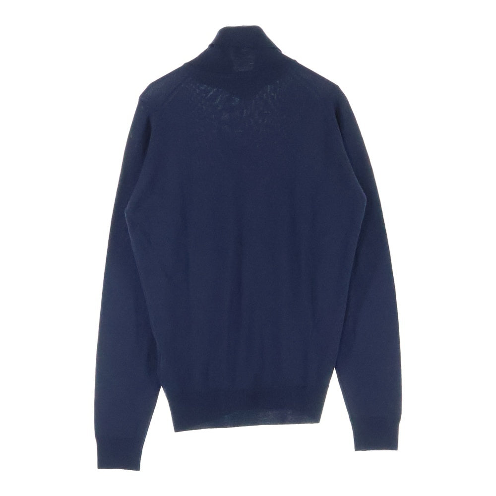 JOHN SMEDLEY(ジョンスメドレー) ウールニット タートルネックセーター ネイビー