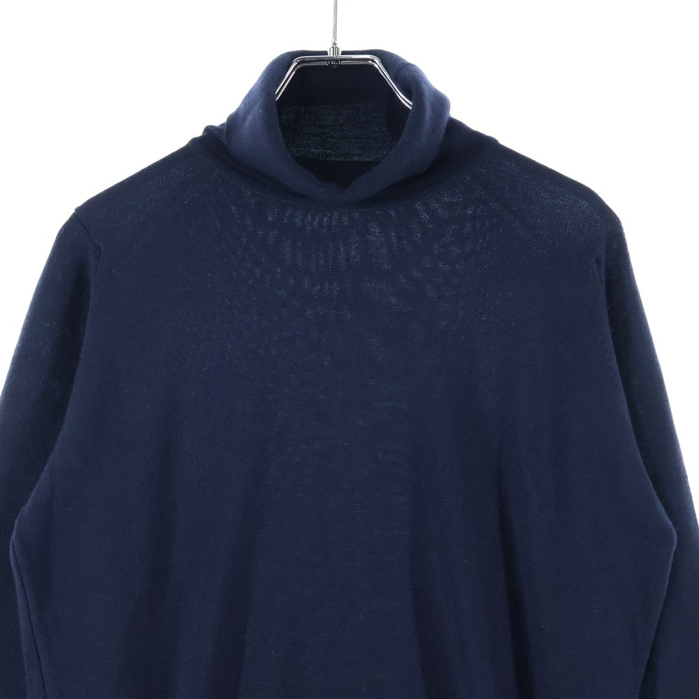 JOHN SMEDLEY(ジョンスメドレー) ウールニット タートルネックセーター ネイビー
