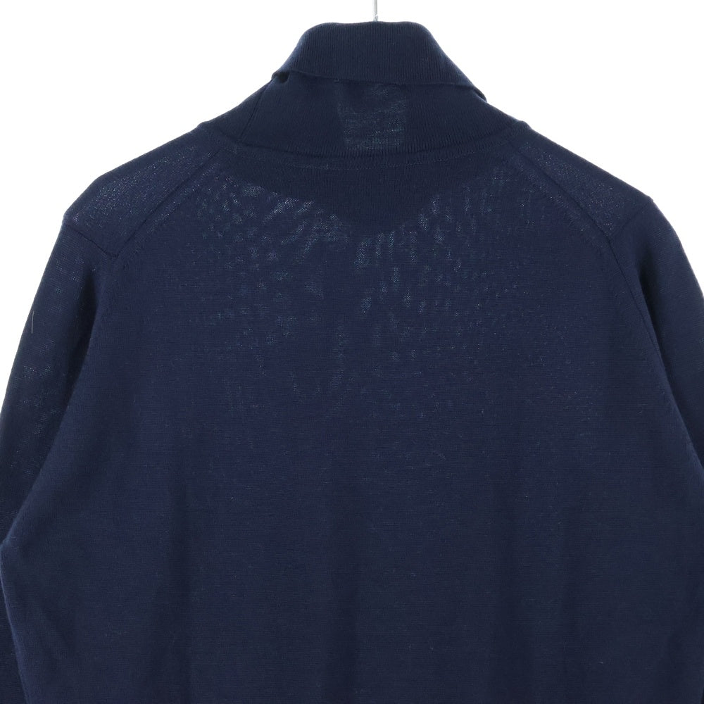 JOHN SMEDLEY(ジョンスメドレー) ウールニット タートルネックセーター ネイビー