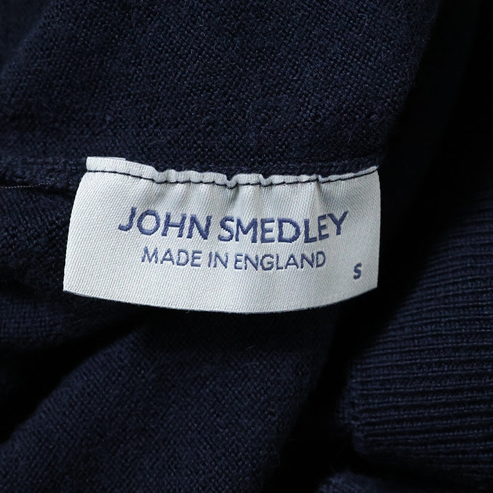 JOHN SMEDLEY(ジョンスメドレー) ウールニット タートルネックセーター ネイビー