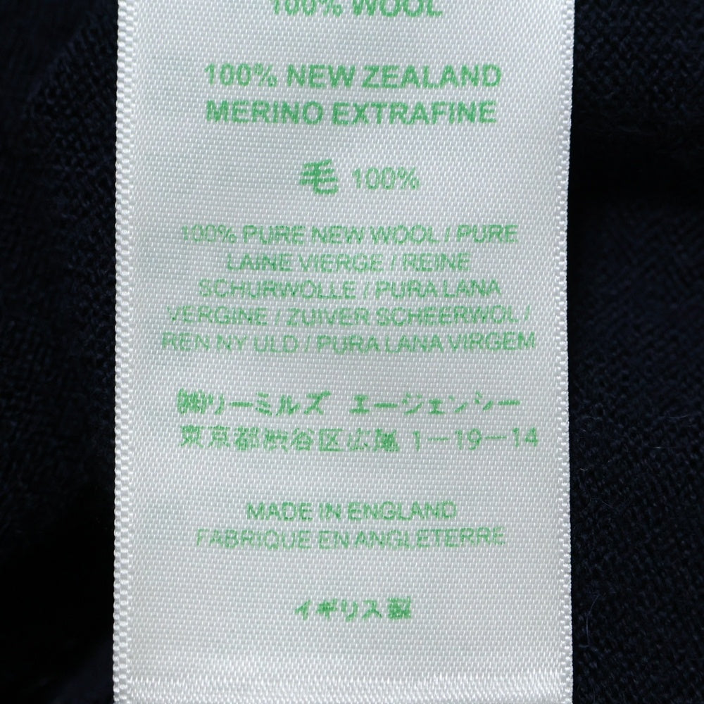 JOHN SMEDLEY(ジョンスメドレー) ウールニット タートルネックセーター ネイビー