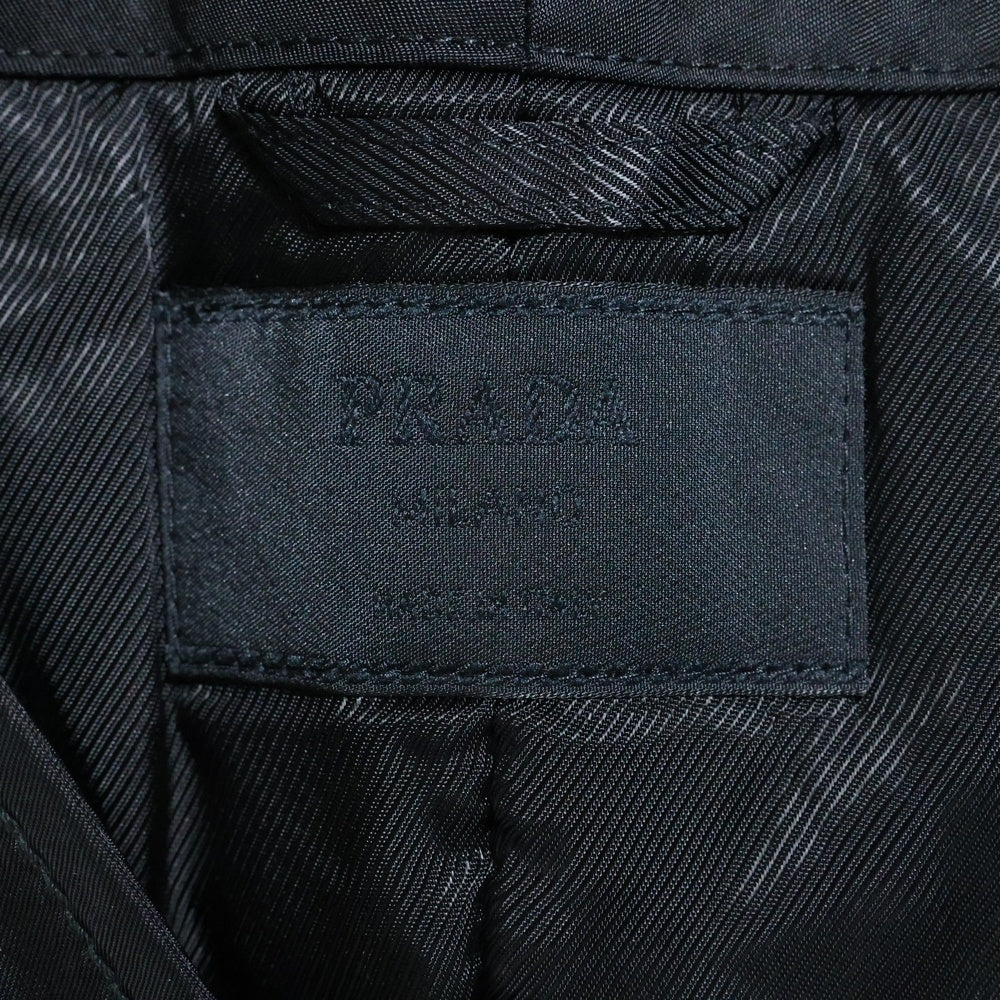 PRADA(プラダ) ジップアップ マルチポケットナイロンベスト ブラック