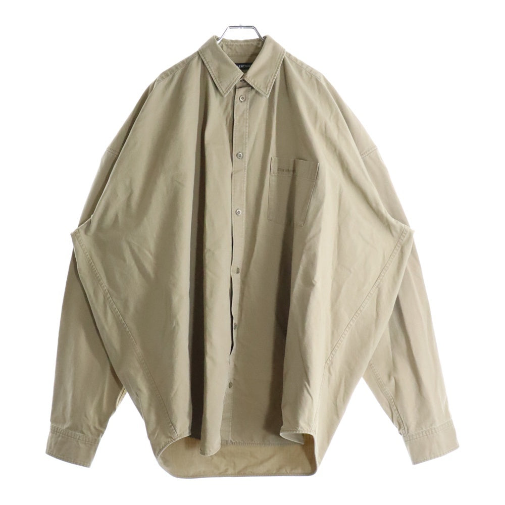 BALENCIAGA(バレンシアガ) 20AW リップストップ コクーンシャツ ベージュ 642306