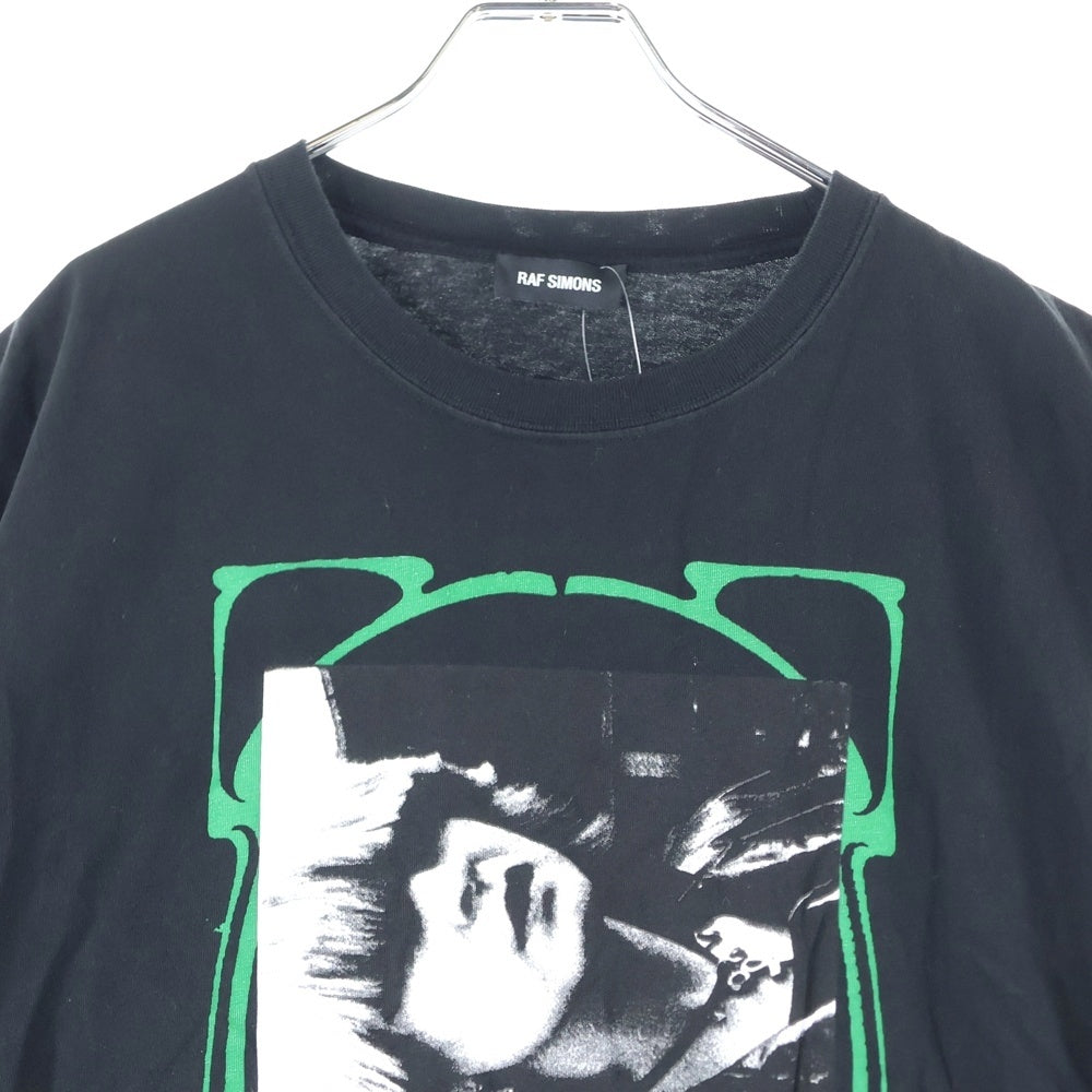 RAF SIMONS(ラフシモンズ) 19SS OPEN SIDE T-SHIRT オープンサイドTシャツ プリント ブラック 191-132