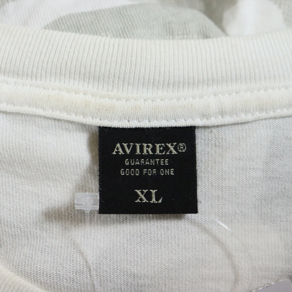 AVIREX(アヴィレックス) カモ柄 ロゴエンブロイダリー 半袖Tシャツ カットソー グレー